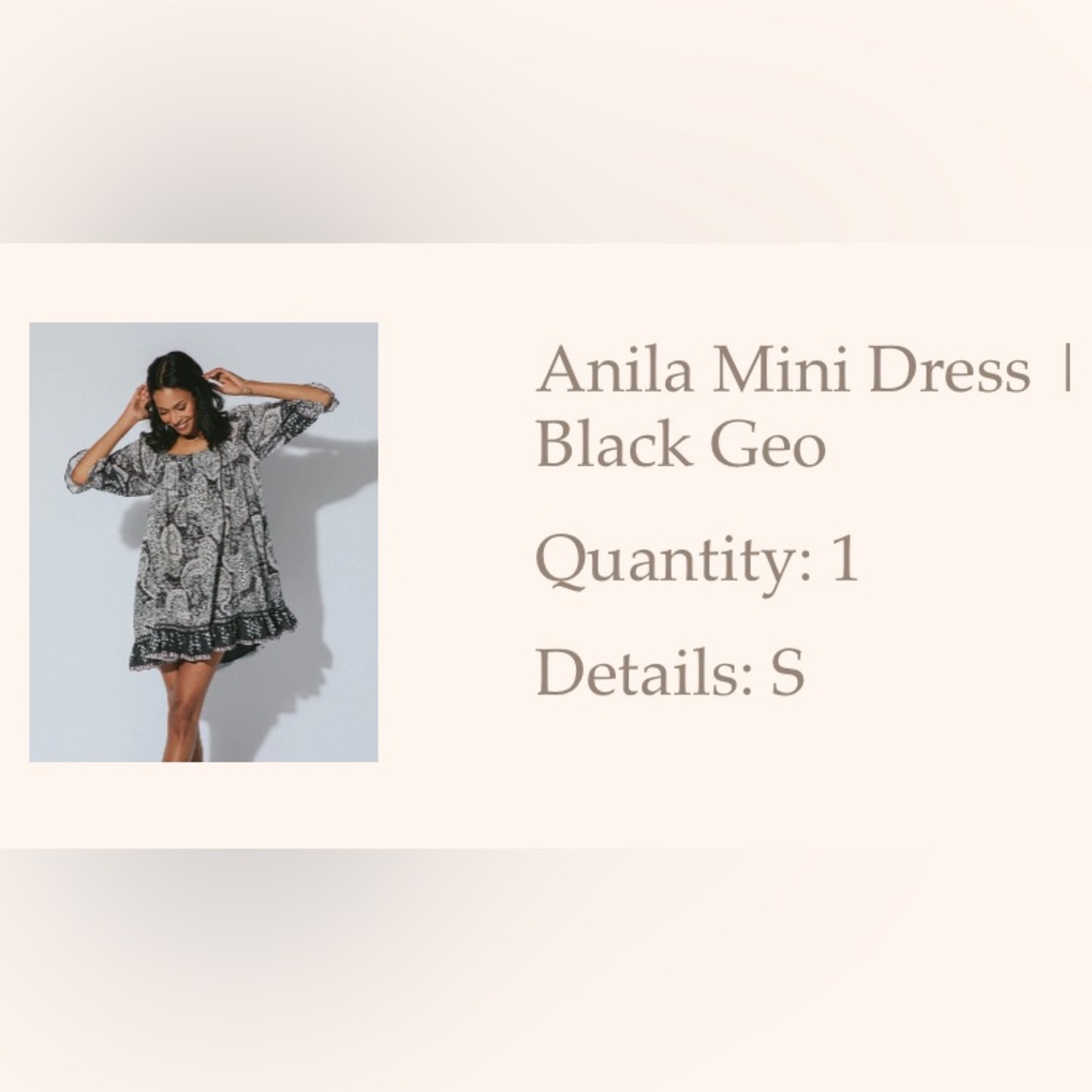 Cleobella - Anila Mini Dress | Black Geo
Small